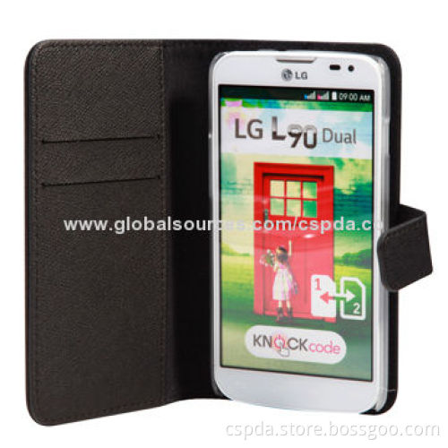 Fast delivery time wallet design PU leather phone cases for LG L70, various colors are available